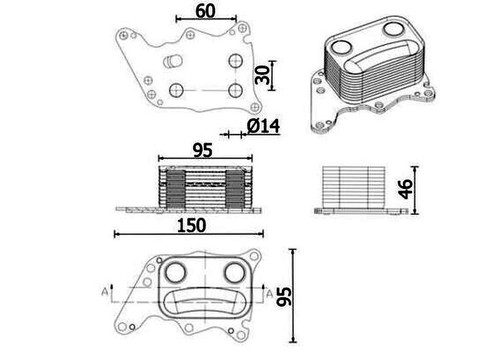 Mahle oil cooler clc278000s - oil,