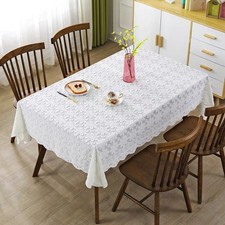 French Pastoral Style Lace Tablecloth Hollow Rectangular Tea Table Tablecloth