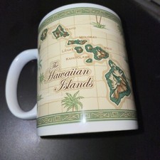 The Hawaiian Islands Map Tan