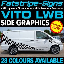 to fit MERCEDES VITO LWB STRIPES GRAPHICS STICKERS DECALS CAMPER DAY RACE VAN 