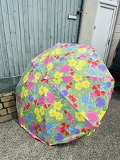 Vintage Retro Garden Umbrella Parasol Bright 80s