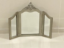 Dressing Table Mirror Tri Fold Argente Mirrored Vanity Mirror Bedroom