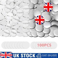100pcs 58mm Round Blank Button