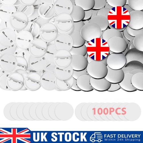 100pcs 58mm round blank button - round,