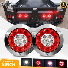 2x Reverse Brake Rear Light Trailer Truck Caravan 12V 24V LED Tail Lamp 4INCH UK