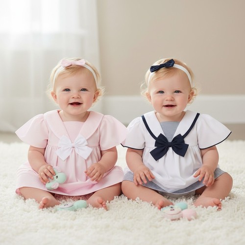 Baby girls sailor bow dress - sailor,