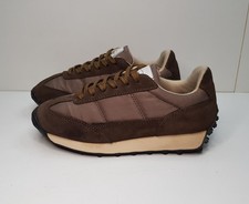 ST BERNARD SIZE 3.5UK EUR36 WOMENS BROWN LOW TOP LACE UP TRAINERS SHOES SNEAKERS