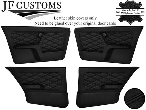 Black diamond stitch leather - black,