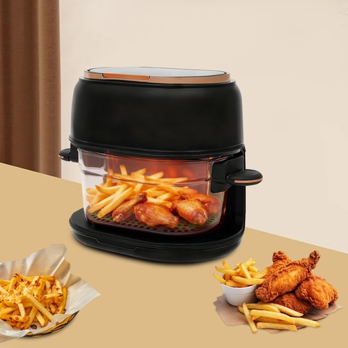 Black hot air fryer - hot,
