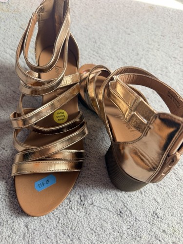 Newlook rose gold strappy zip - newlook,