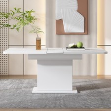 Dining Table 110-130cm White