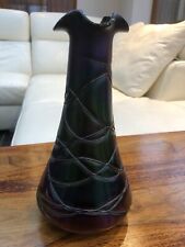 Carnival Glass Vase with Wire Pattern 