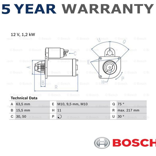 Bosch starter motor fits - motor,