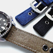 Canvas Watch Strap Band Army Military Sailcloth Fabric Mens 18 20 22 24 mm UK