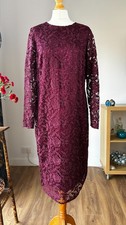 M&S Autograph Burgundy Lace