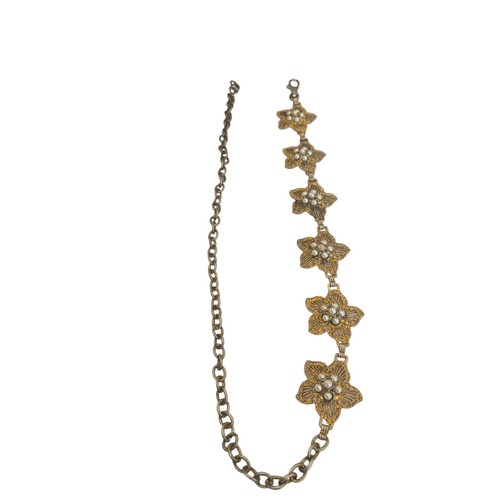 Vintage floral chain belt - vintage,