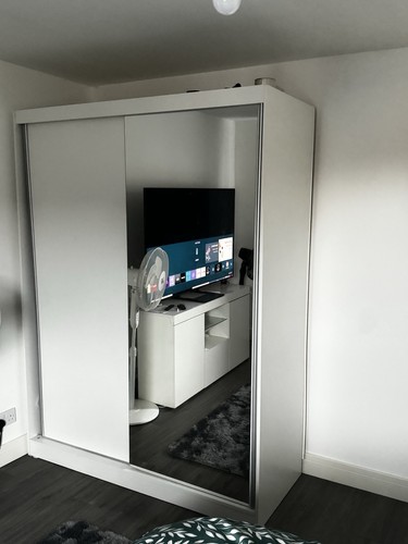 Modern white sliding door - modern,