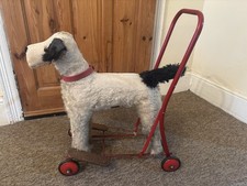 Vintage Fox Terrier Push Along