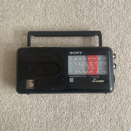 Vintage sony icf - icf-750l, 3-band