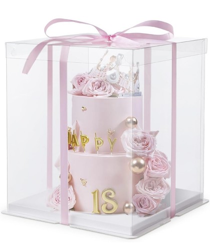 Clear cake box inch - 12,