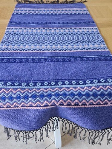 Swedish handwoven purple wool