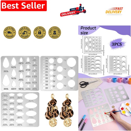 Pcs metal geometric - 3,