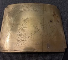 Antique Chinese Brass Curved