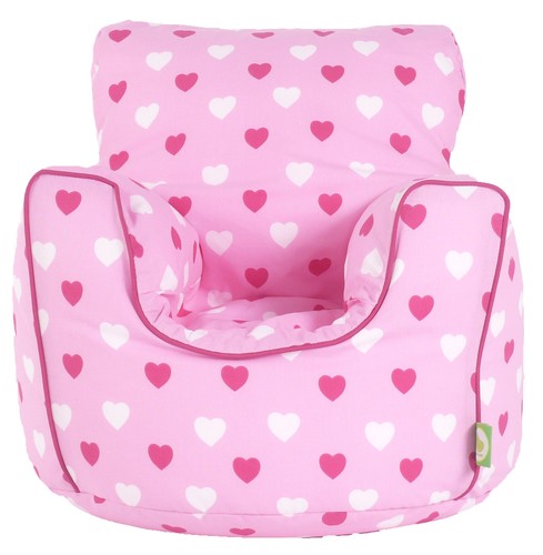 Cotton pink hearts bean - pink,