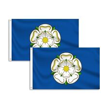 Yorkshire Giant Flag 5ft x 3ft Twin Pack - Vivid Colour Premium Fabric Eyelets
