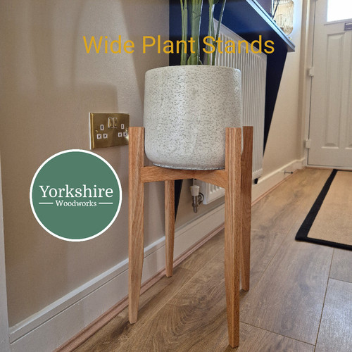 5cm wide oak plant - 30.5cm, stand