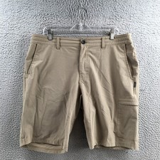 O'Neill Cargo Shorts Mens 36 Beige Zip Fly Button Front Casual Mid Rise Pockets