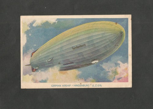 Postcard airship hindenburg - postcard,