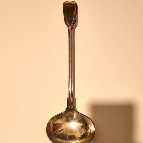Victorian silver plate - silver-plate, ladle