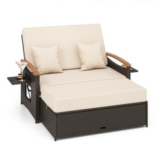 Outdoor Wicker Daybed Set with