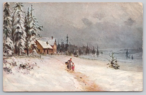 Postcard antique edwardian art - edwardian,
