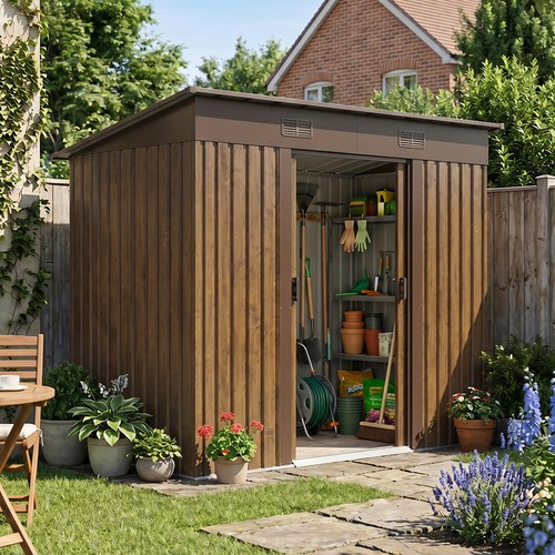 Lean outdoor garden - to, shed