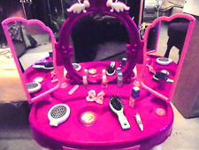 CHILDREN'S PINK VANITY DRESSING TABLE WITH LIGHTS WITH LOTS OF EXTRA'S