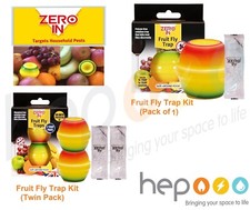 Zero In Chemical Free Discreet Fruit Fly Trap Killer Non-Toxic Attract and Trap