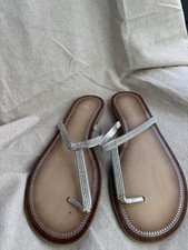 Brand New Silver Flip-Flops Size 8
