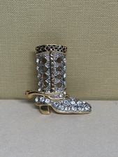 Vintage gold tone cowboy boot - vintage,
