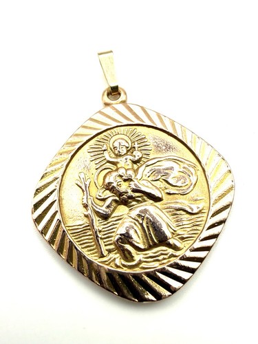 9ct gold saint christopher - 9ct,