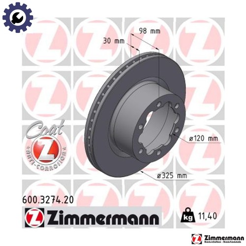 Brake disc 600 3274 for - brake, 600.3274.20