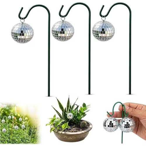 Disco ball garden stakes - ball,