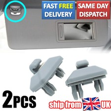 Grey 2PCS Sun Visor Clip Hook