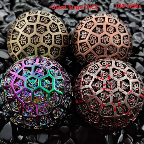 100 sided metal - dice, hollow