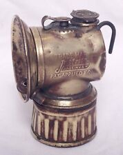 Vintage 'Justrite' miner's carbide (acetylene) cap lamp. Made in the USA