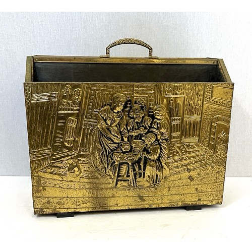 Hammered brass metal wood - hammered,