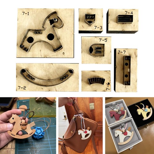 7pcs diy rocking horse wooden - diy,