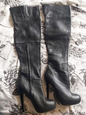 *Gorgeous Vintage Topshop Real Soft Grain Leather Thigh Boots*