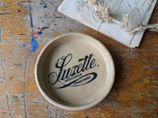 Old Vintage Antique Printed Pottery Ceramic Sign Tip Ashtray Luxette Soap Dish